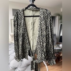 Good American Leopard Cardigan